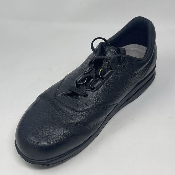 SAS Guardian Shoes Mens 10.5 M Black Leather Comfort Slip Resist Lace Sneakers - Picture 6 of 16